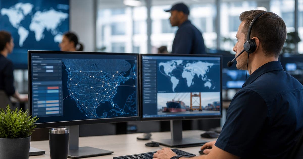 Freight brokerage operations desk